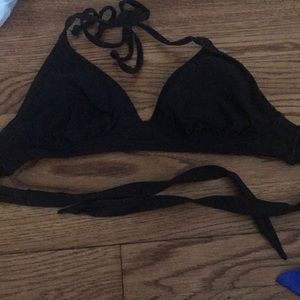 Black triangle bikini top
